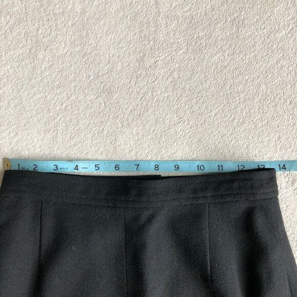 Vintage Jon Tagia Prêt-à-Porter Long Black Wool Front Slit Dress Skirt - Picture 9 of 11